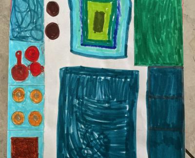 Berti's colourful artwork