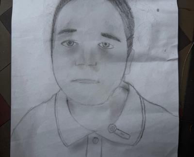 Drawing of self-portrait