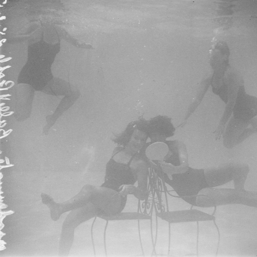 Dancers doing underwater ballet