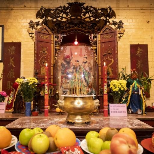 Fruit in front of a shrine