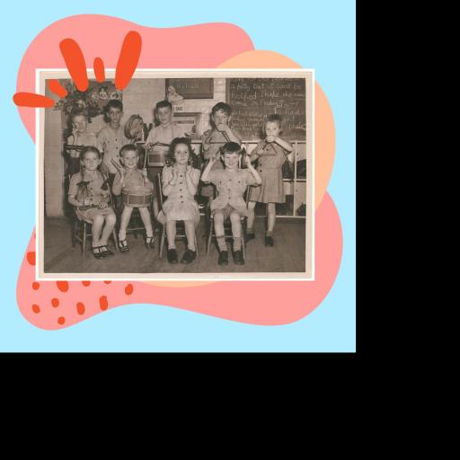 A group of children in a classroom