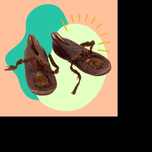 A pair of brown shoes